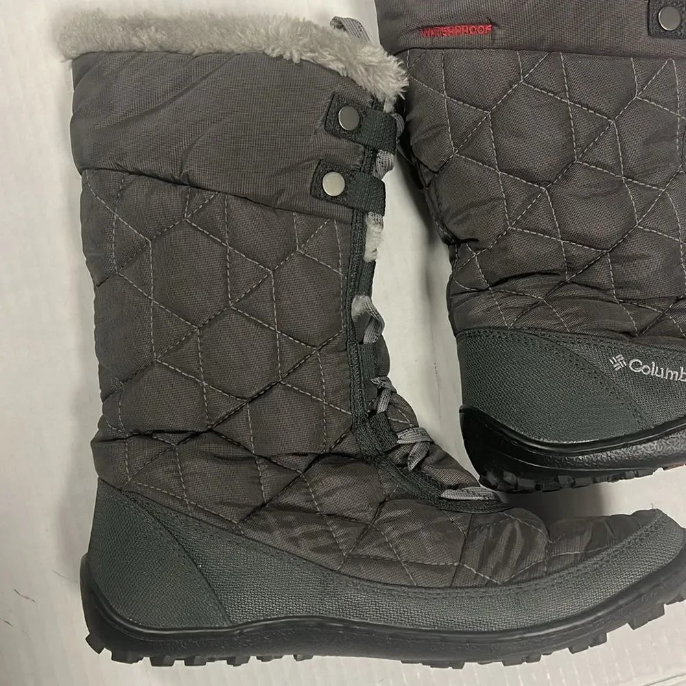 Columbia Minx Mid II Omni Heat Boot Size 6 Shale Gray Winter Boots Waterproof